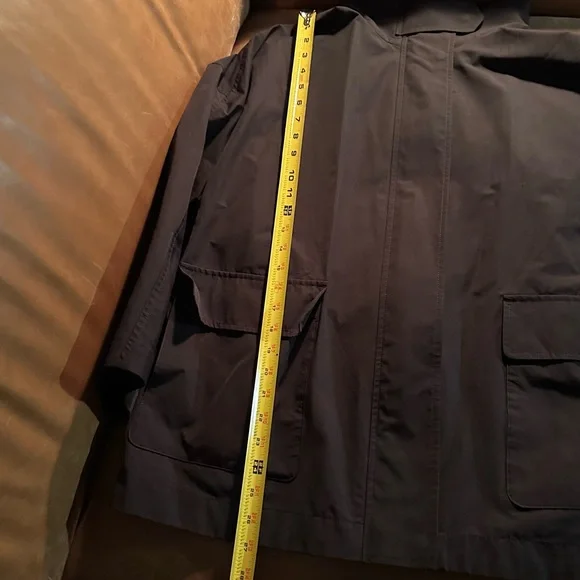 Uniqlo C Stand Collar trench cotton nylon black size XS rain minimal the row - Picture 16 of 17